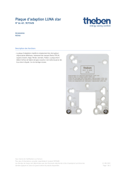 THEBEN Adapter plate LUNA star Fiche technique