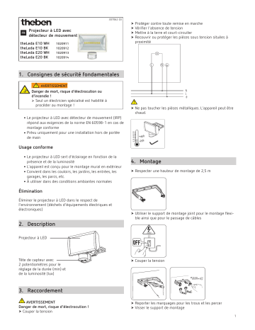 theLeda E10 WH | theLeda E20 BK | theLeda E10 BK | THEBEN theLeda E20 WH Mode d'emploi | Fixfr