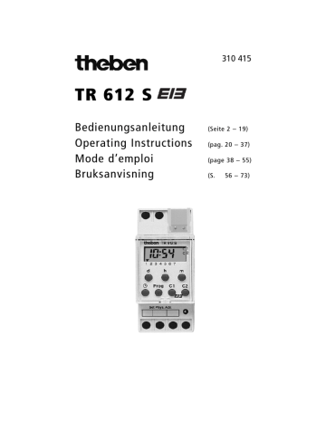 THEBEN TR 612 S KNX Mode d'emploi | Fixfr