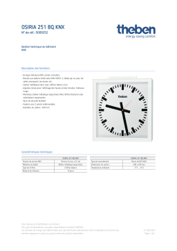 THEBEN OSIRIA 251 BQ KNX Fiche technique