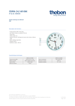 THEBEN OSIRIA 242 AR KNX Fiche technique