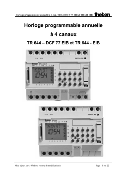 THEBEN TR 644 S DCF KNX Manuel utilisateur