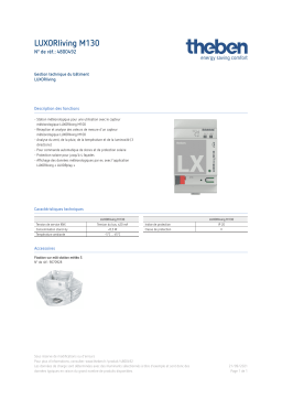 THEBEN LUXORliving M130 Fiche technique