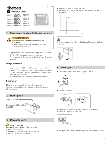 theLeda E20L WH | theLeda E30L BK | theLeda E30L WH | theLeda E10L BK | theLeda E10L WH | THEBEN theLeda E20L BK Mode d'emploi | Fixfr