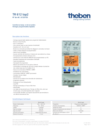 THEBEN 6120105_fr Fiche technique | Fixfr