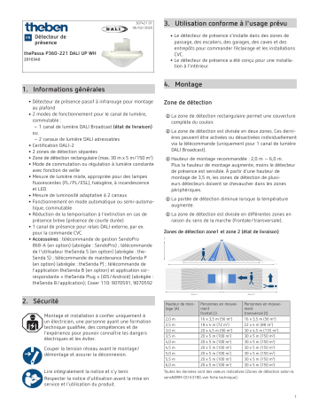 thePassa P360-221 DALI UP WH | THEBEN thePassa P360-221 DALI UP GR Mode d'emploi | Fixfr