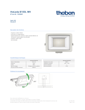 THEBEN theLeda B100L WH Fiche technique | Fixfr