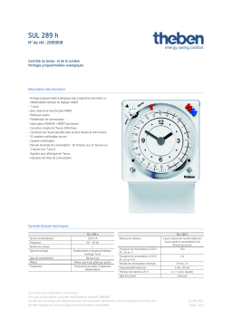 THEBEN SUL 289 h Fiche technique