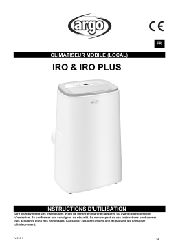 Argo IRO PLUS PORTABLE AIR CONDITIONER Manuel utilisateur