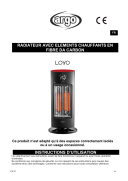 Argo LOXO ELECTRICAL HEATING Manuel utilisateur