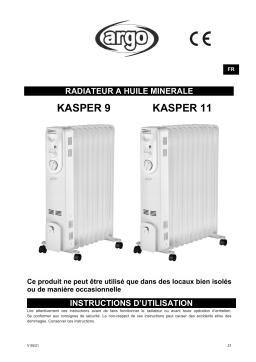 Argo WHISPER 11 ELECTRICAL HEATING Manuel utilisateur