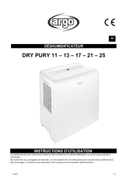 Argo DRY PURY 11 DEHUMIDIFIER Manuel utilisateur