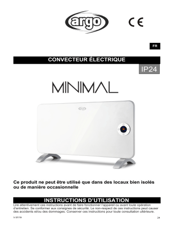 Argo MINIMAL ELECTRICAL HEATING Manuel utilisateur | Fixfr