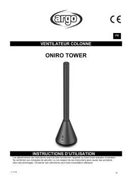 Argo ONIRO TOWER FAN Manuel utilisateur