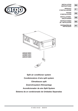 Argo AD SPLIT HEAT PUMP Installation manuel