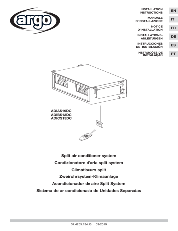 Argo AD SPLIT HEAT PUMP Installation manuel | Fixfr