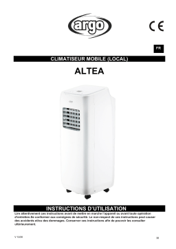 Argo ALTEA PORTABLE AIR CONDITIONER Manuel utilisateur