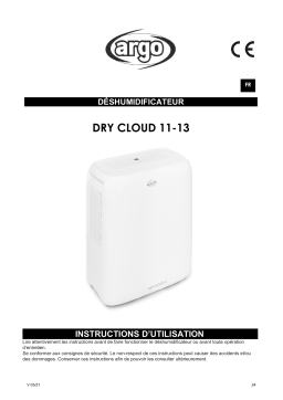 Argo DRY CLOUD 11 DEHUMIDIFIER Manuel utilisateur