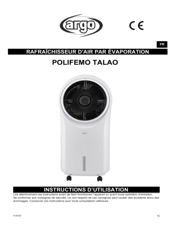 Argo POLIFEMO TALAO AIR COOLER Manuel utilisateur | Fixfr