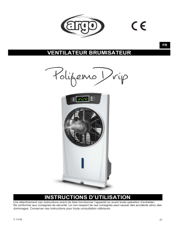 Argo POLIFEMO DRIP AIR COOLER Manuel utilisateur | Fixfr