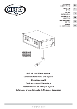 Argo AD SPLIT HEAT PUMP Manuel utilisateur