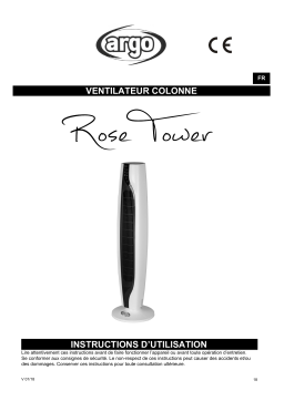 Argo ROSE TOWER FAN Manuel utilisateur