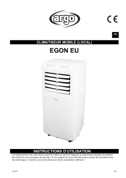 Argo EGON EU PORTABLE AIR CONDITIONER Manuel utilisateur