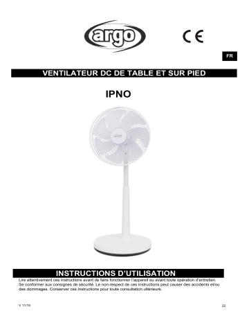 Argo IPNO FAN Manuel utilisateur | Fixfr