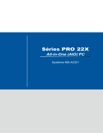 MSI MS-ACD1 PRO 22XT 8M Manuel du propriétaire | Fixfr