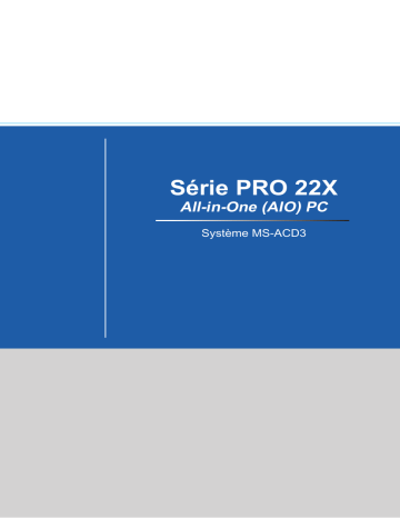 MSI MS-ACD3 PRO 22XT 10M Manuel du propriétaire | Fixfr