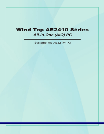 MSI MS-AE32 Wind Top AE2410 Manuel du propriétaire | Fixfr