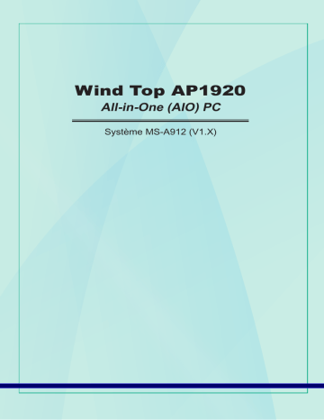 MSI MS-A912 Wind Top AP1920 Manuel du propriétaire | Fixfr