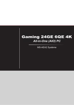 MSI MS-AEA2 Gaming 24 6QE 4K Manuel du propriétaire