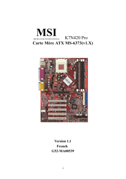 MSI MS-6373 K7N420 Pro Manuel du propriétaire