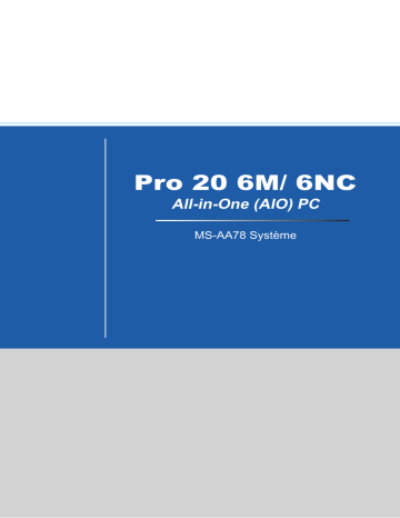 MSI MS-AA78 Pro 20 6NC Manuel du propriétaire | Fixfr