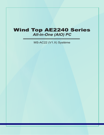 MSI MS-AC22 Wind Top AE2240 Manuel du propriétaire | Fixfr