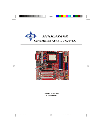 MSI MS-7093 RS480M2 Manuel du propriétaire | Fixfr