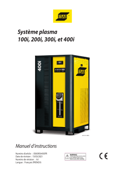 ESAB iSeries 100i, 200i, 300i, and 400i Plasma Systems Manuel utilisateur