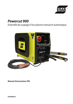 ESAB PowerCut 900 Manuel utilisateur