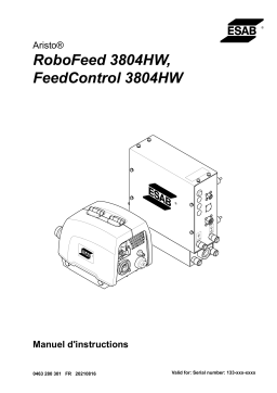 ESAB RoboFeed 3804HW, FeedControl 3804HW Manuel utilisateur