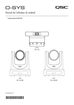 QSC Hardware Q-SYS NC Series Cameras Manuel utilisateur