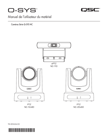 QSC Hardware Q-SYS NC Series Cameras Manuel utilisateur | Fixfr