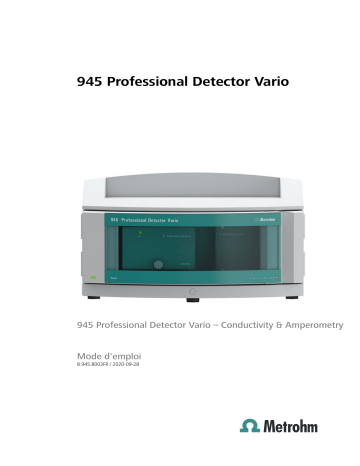 Metrohm 945 Professional Detector Vario Manuel du propriétaire | Fixfr