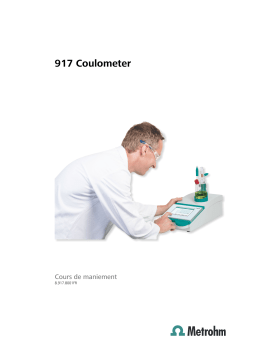 Metrohm 917 Coulometer Manuel utilisateur