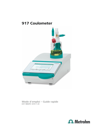 Metrohm 917 Coulometer Mode d'emploi | Fixfr