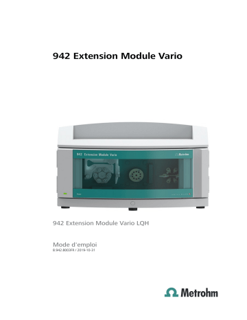 Metrohm 942 Extension Module Vario LQH Manuel du propriétaire | Fixfr