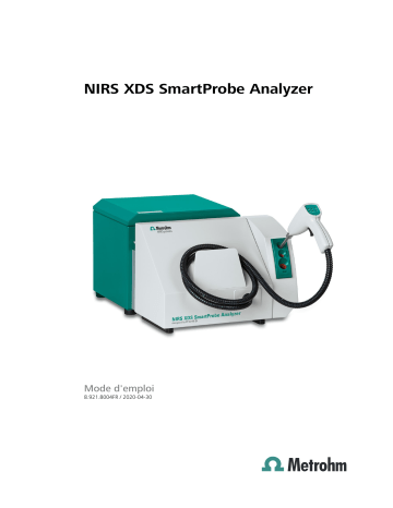 NIRS XDS SmartProbe Analyzer | Metrohm NIRS XDS SmartProbe Module Manuel du propriétaire | Fixfr