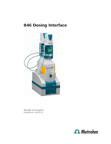 Metrohm 846 Dosing Interface Manuel du propriétaire | Fixfr