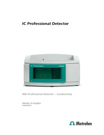 Metrohm 896 Professional Detector Manuel du propriétaire | Fixfr