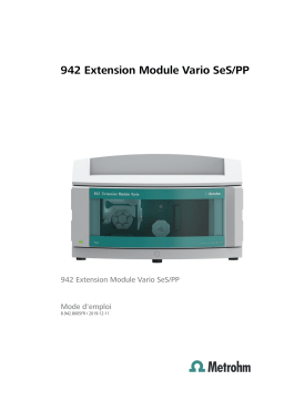 Metrohm 942 Extension Module Vario SeS/PP Manuel du propriétaire